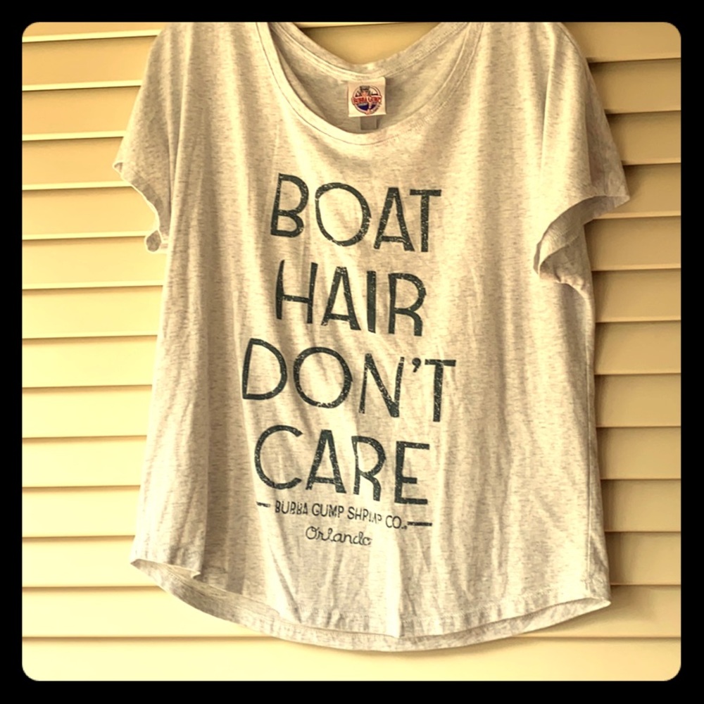 Bubba Gump Boat Hair Don’t Care Grey T-Shirt L